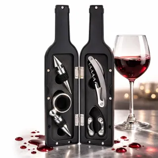 Set Cavatappi Apribottiglie Vino con Custodia