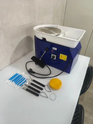Torno de alfarería VEVOR azul
