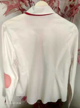 Camisa blanca mujer XXL coderas