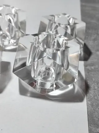 6 Tulipas lampara halógenas Rombos Cristal