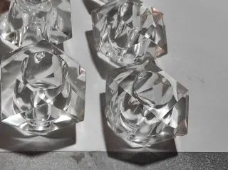 6 Tulipas lampara halógenas Rombos Cristal