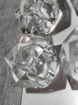 6 Tulipas lampara halógenas Rombos Cristal