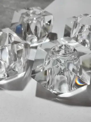 6 Tulipas lampara halógenas Rombos Cristal