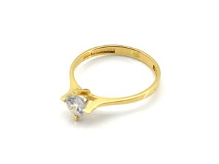 anillo oro 18k con piedra con circonita