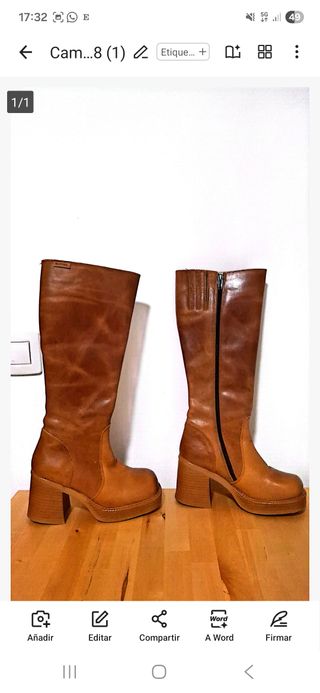 Botas Mustang Piel Marrón Talla 36