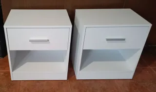 Mesitas de noche blancas (2 unidades)