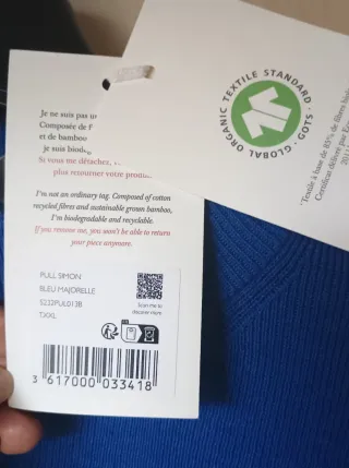 Jersey SEZANE, nuevo con etiqueta, T.XXL