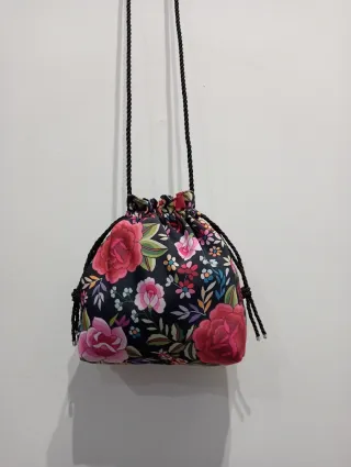 Bolso bombonera flores para feria