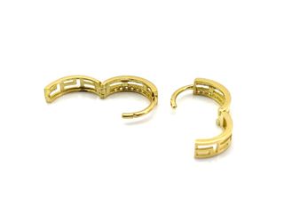 pendientes oro 18k con piedra con circonita