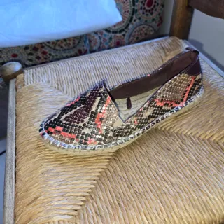 Alpargatas Esparto Piel Serpiente