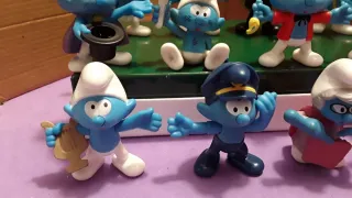 Lote 12 figuras de Los Pitufos