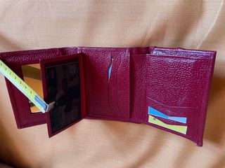 Cartera monedero piel bordada flores