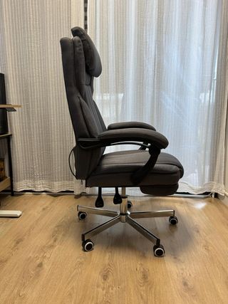 Silla oficina ergonómica masaje y reposapié