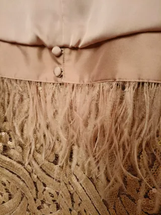 Vestido de fiesta rosa palo