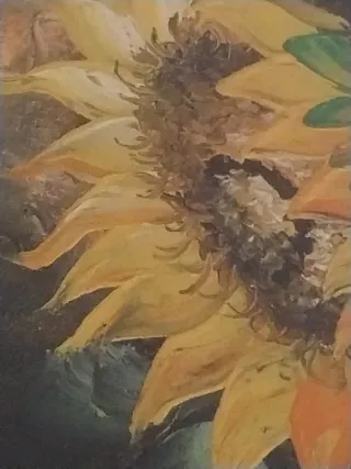 Quadro girasoli olio su tela spatola