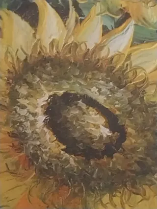 Quadro girasoli olio su tela spatola