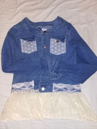 Chaqueta vaquera con encaje Entrego en mano