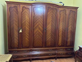 Dormitorio matrimonio clásico completo madera