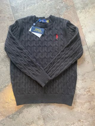 Jersey Polo Ralph Lauren Negro Trenzado