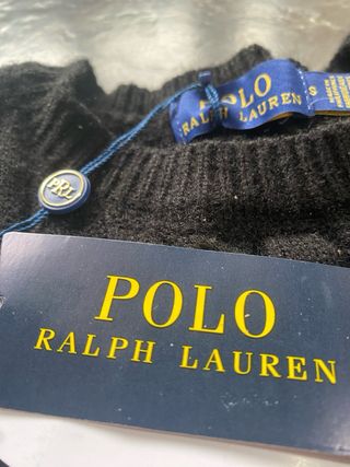 Jersey Polo Ralph Lauren Negro Trenzado
