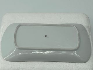 Bandeja porcelana M&Z Holandés flores dorada