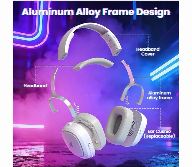 Auriculares Gaming Attack Shark G800 Blancos