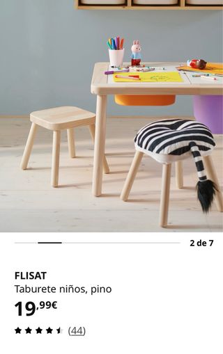 Mesa infantil y 2 taburetes IKEA