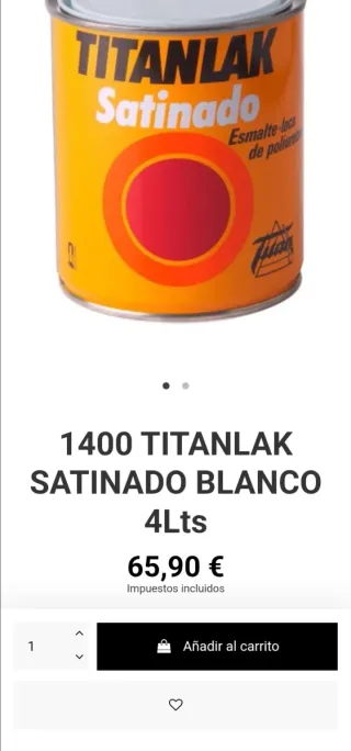 Esmalte Titanlak Satinado Blanco 4L