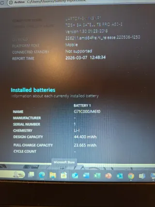 Portátil Toshiba Satellite Pro A50-E 11D Negro