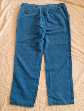 Pantalón Lino Emidio Tucci Talla 52 Azul