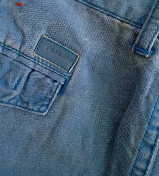 Pantalón Lino Emidio Tucci Talla 52 Azul