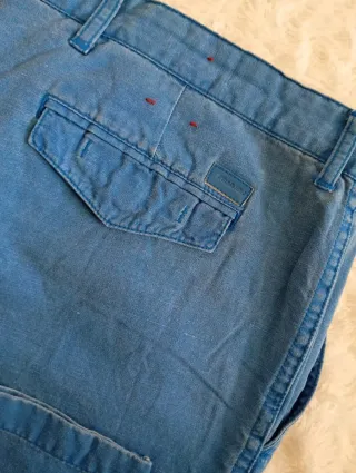 Pantalón Lino Emidio Tucci Talla 52 Azul