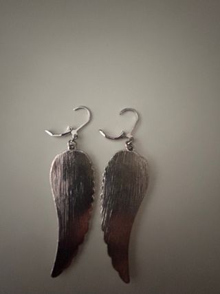 Pendientes Mango Alas Plateados