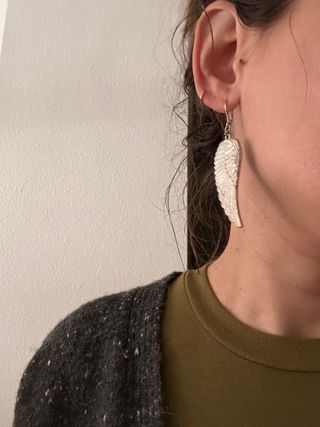 Pendientes Mango Alas Plateados