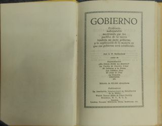 Libro Gobierno de Rutherford 1928