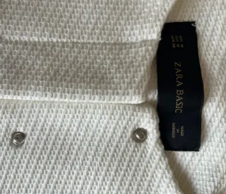Chaqueta Zara Blanca Texturizada