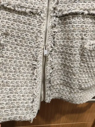 Chaqueta Zara Tweed con cremallera