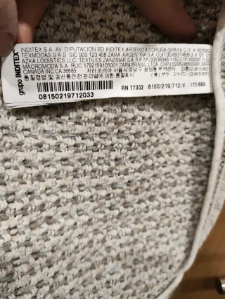 Chaqueta Zara Tweed con cremallera