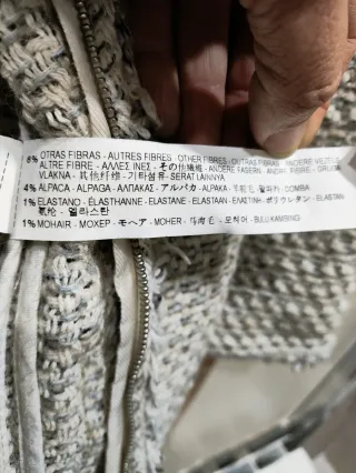 Chaqueta Zara Tweed con cremallera