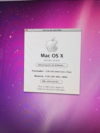 Imac Apple Plata/Blanco