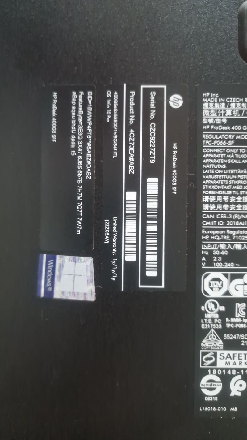 PC HP ProDesk i5 8ª Gen Win 11 Office afbeelding 4