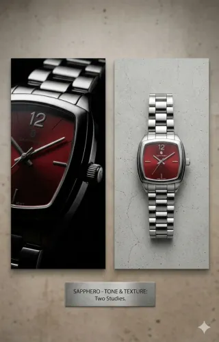 Reloj SAPPHIRO Mujer Rojo y Plateado