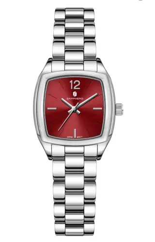 Reloj SAPPHIRO Mujer Rojo y Plateado