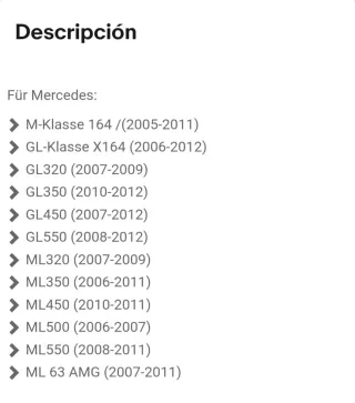 Compresor suspension neumatica para Mercedes Benz