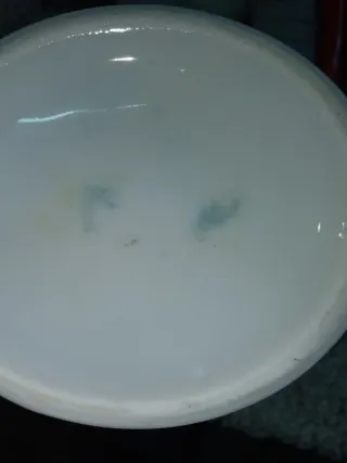 Jarrón Vintage Porcelana con Tapa y Dorados