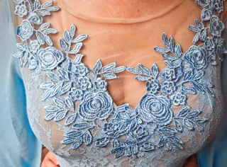 Vestido de noche azul talla 46