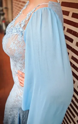 Vestido de noche azul talla 46