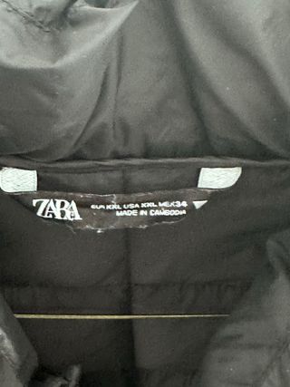 Abrigo acolchado Zara negro