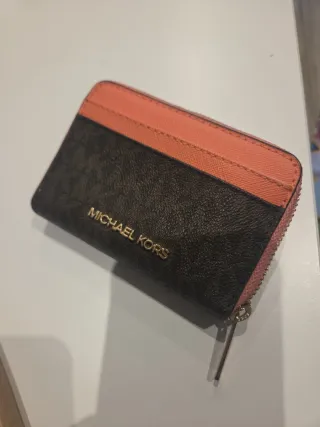 Porta carte Michael Kors donna marrone/arancio