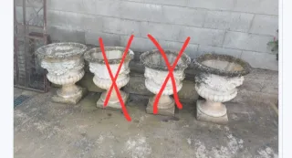 2 Vasi in cemento da Giardino